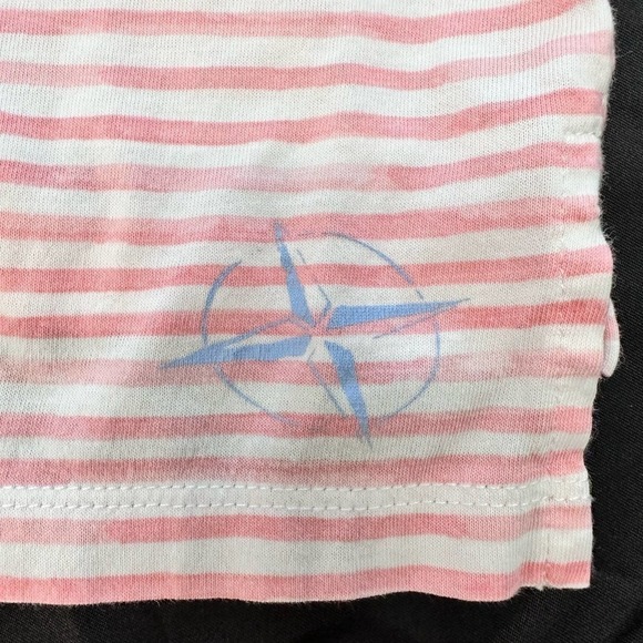 B. Draddy Golf Polo Pink + White Striped Men's Large - Picture 9 of 14